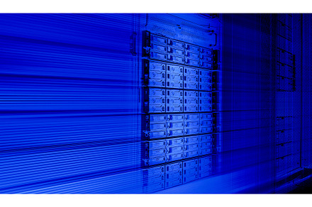 3D render Shot of Dark Data Center