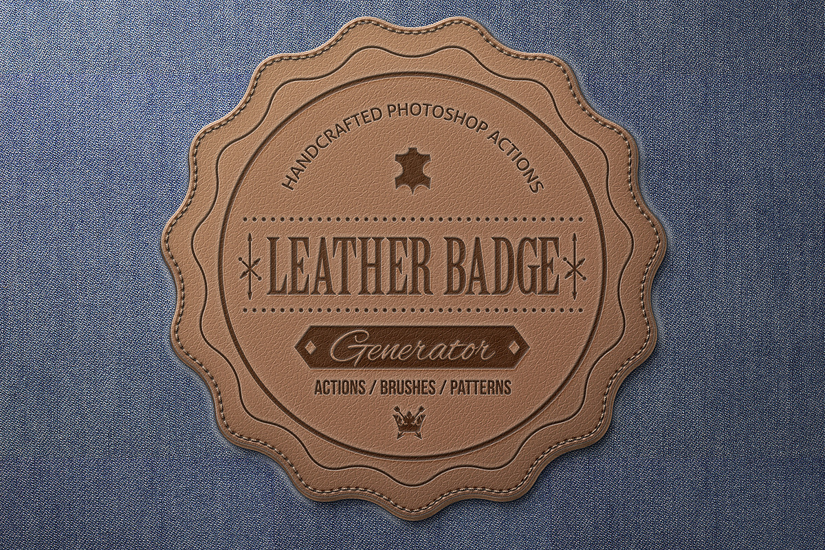 Leather Badge Photoshop Actions, an Action Add-On by Blacknull (Photo 9 of 12)