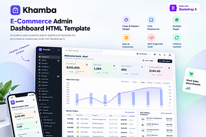 Khamba Ecommerce Dashboard Template, a HTML Template by Helenshop