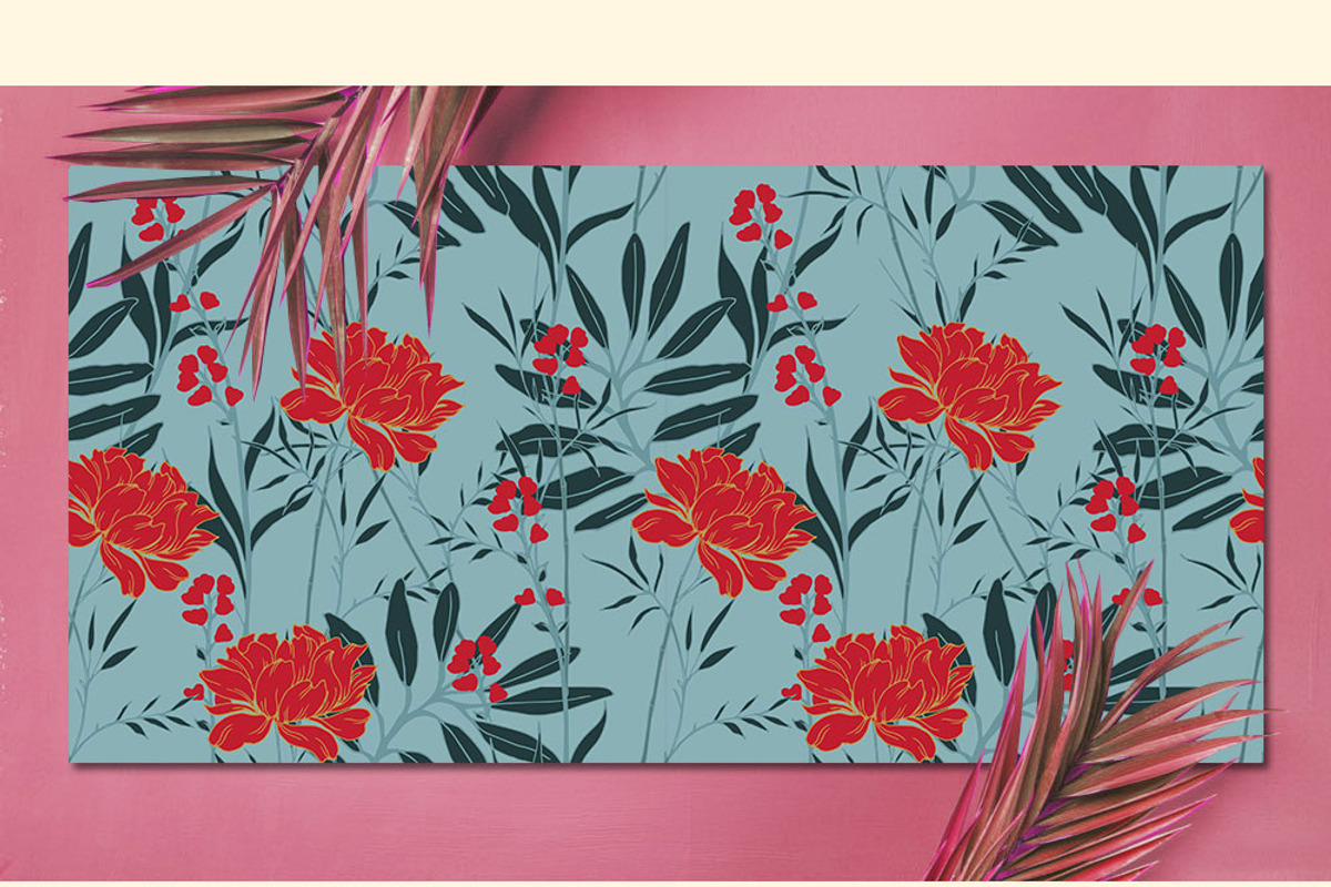 12JPG/EPS Tropical floral pattern, a Pattern Graphic by Theraphosath (Photo 13 of 22)