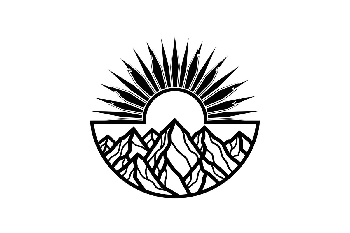 Mountain Sun Circle Design Bundle, an Illustration by Creativeshirt (Photo 21 of 31)