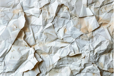 White crumpled paper texture, a Background Photo by Ylivdesign