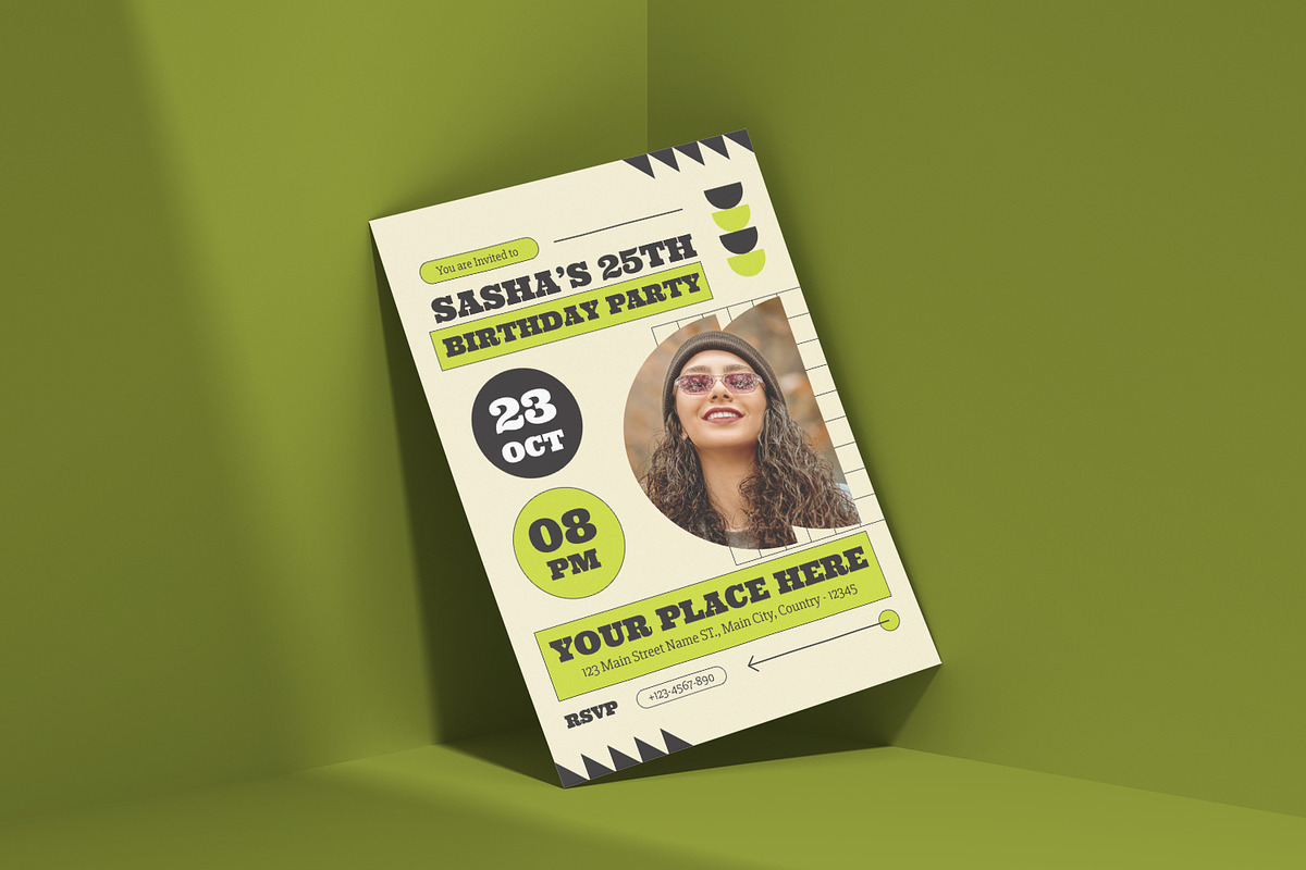 Bold Creative - Birthday Invitation, a Print Template by VUNIRA (Photo 2 of 2)