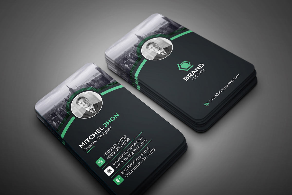Vertical Business Card, a Business Card Template by GFXCity (Photo 4 of 4)