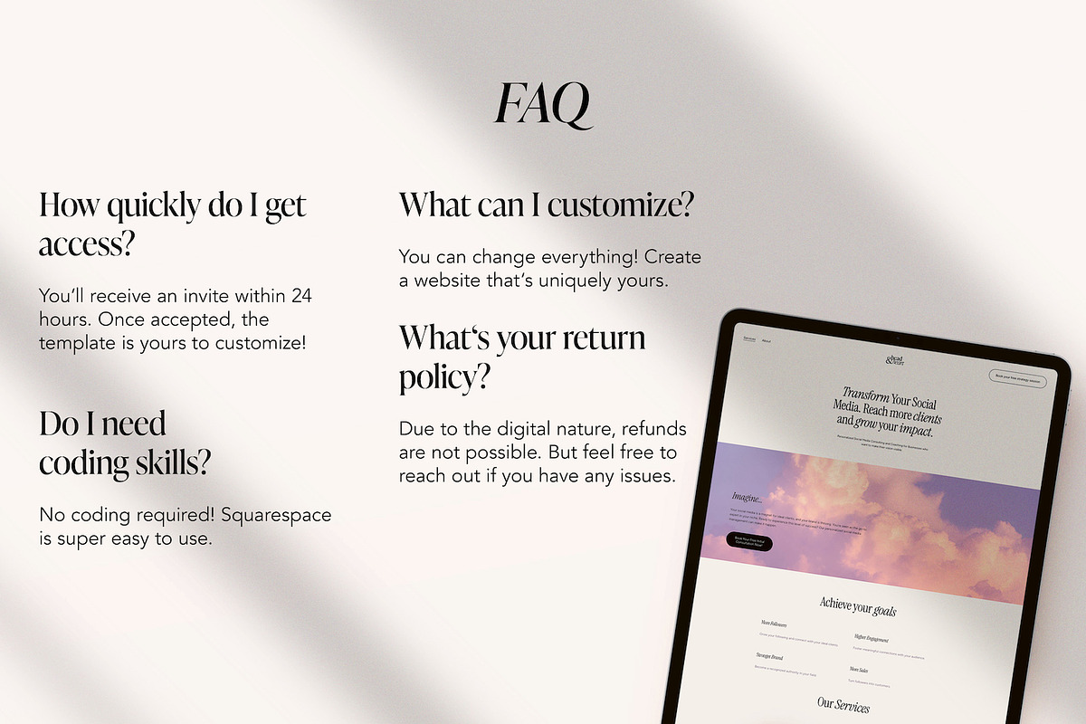Squarespace Template Coach, a Squarespace Template by shapeshifter's friend (Photo 9 of 10)