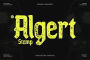CS Algert Stamp, a Blackletter Font by Craft Supply Co. (Thumbnail 1 of 8)