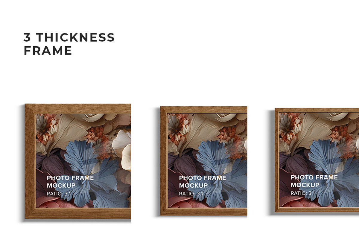 Front Photo Frame Mockup – Ratio 3x1, a Merchandise Mockup by Mockups by Carlos Viloria (Photo 3 of 6)