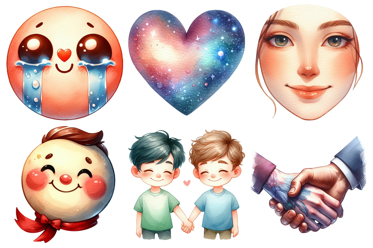 Kind Emotions Clipart, an Illustration by Pixels.Craft (Photo 2 of 3)