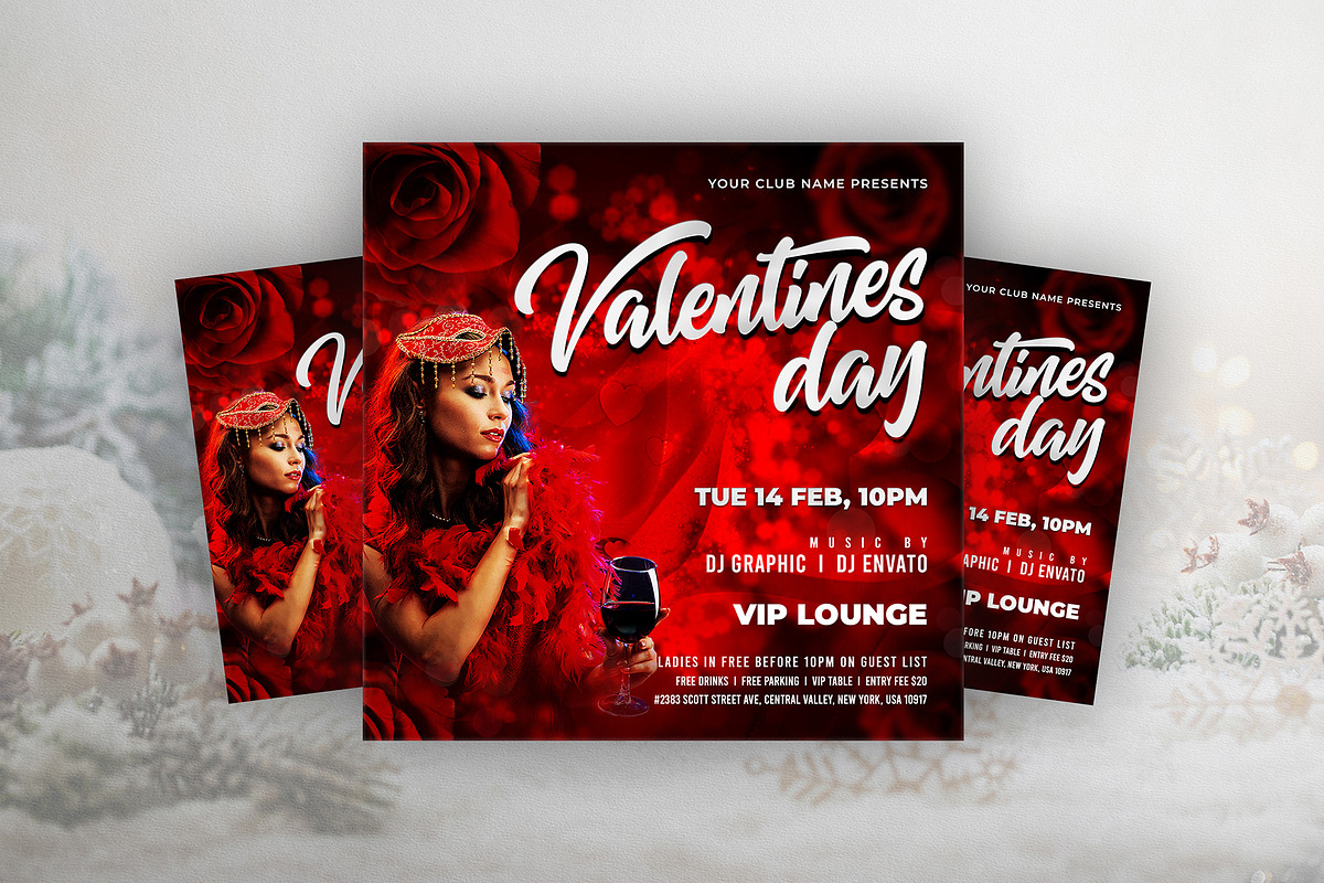 Valentines Party Flyer, a Flyer Template by DesignDevisers (Photo 3 of 9)
