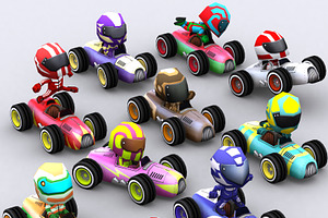 3DRT - Chibii Racers - Retro Cars