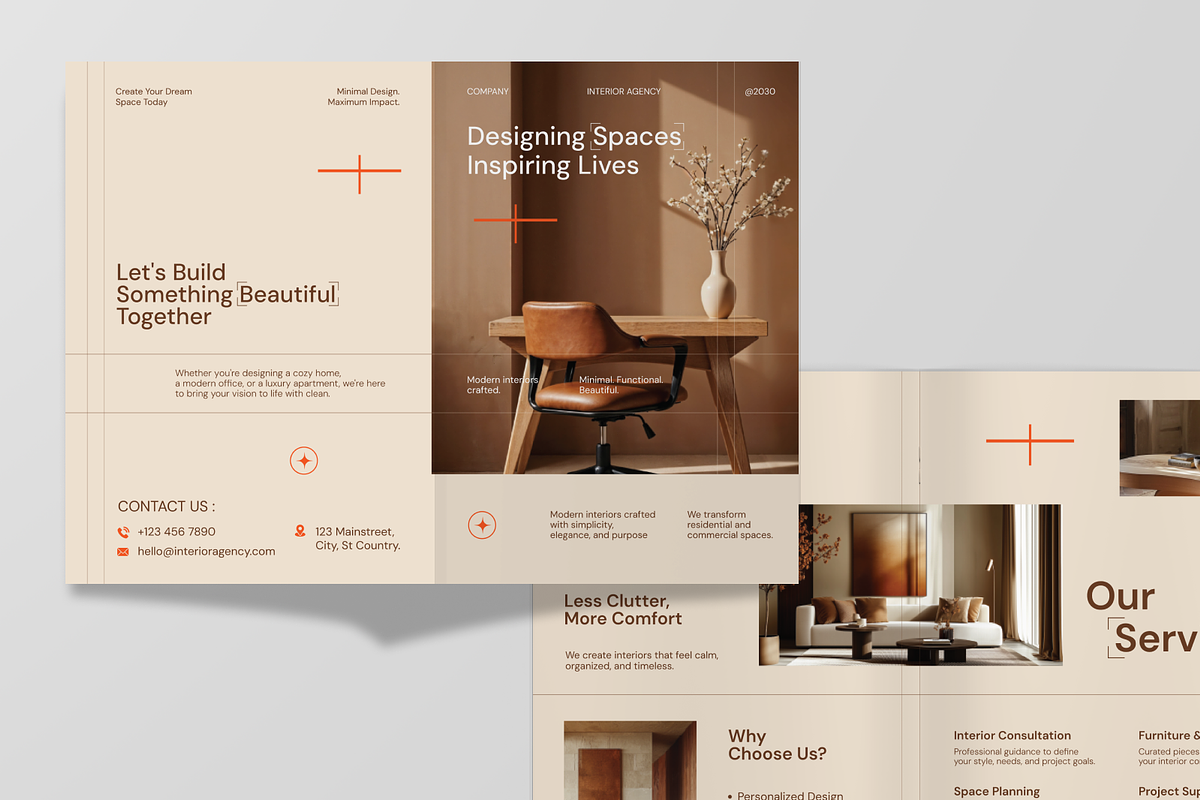 Minimalist Interior Bifold Brochure, a Brochure Template by Annora Studio (Photo 4 of 6)