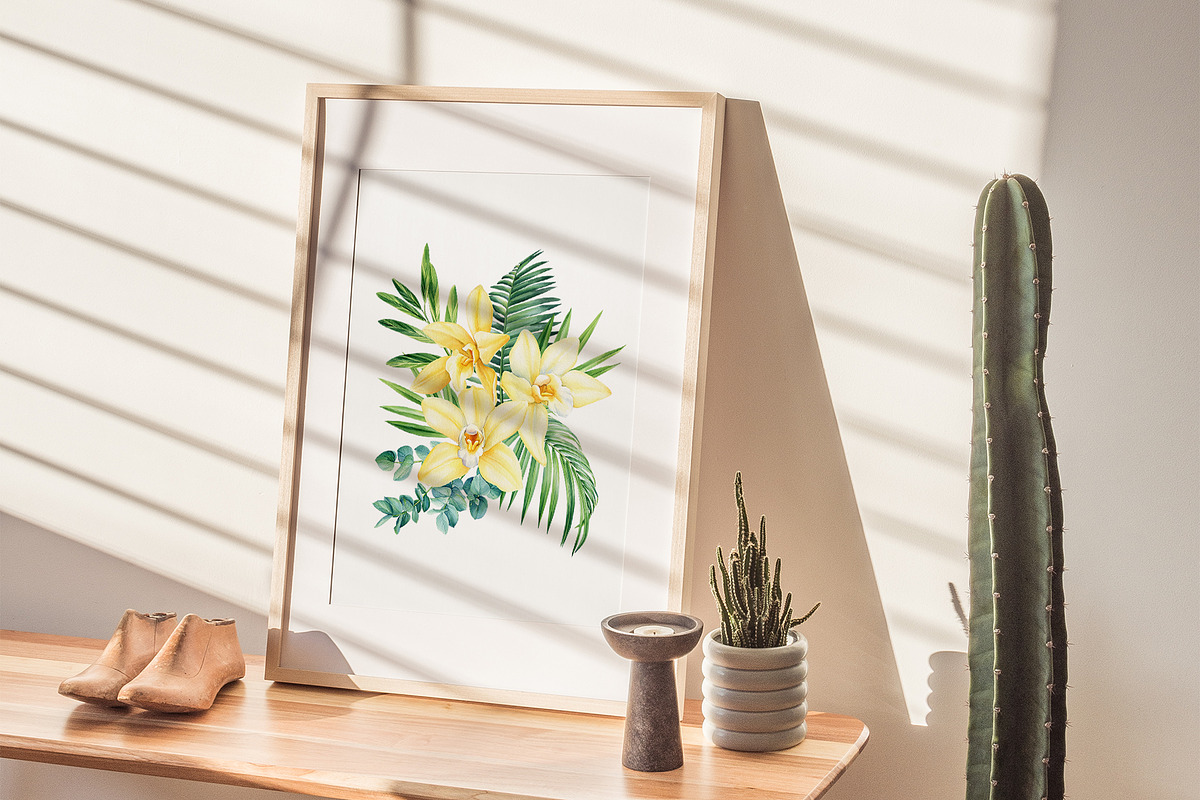 Orchid flowers watercolor, a Decorative Illustration by Hanna Hryharenka (Photo 5 of 9)