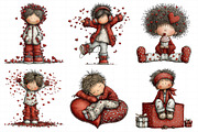 Quirky Valentine Boy Clipart, an Illustration by Daily.Designs (Thumbnail 3 of 7)