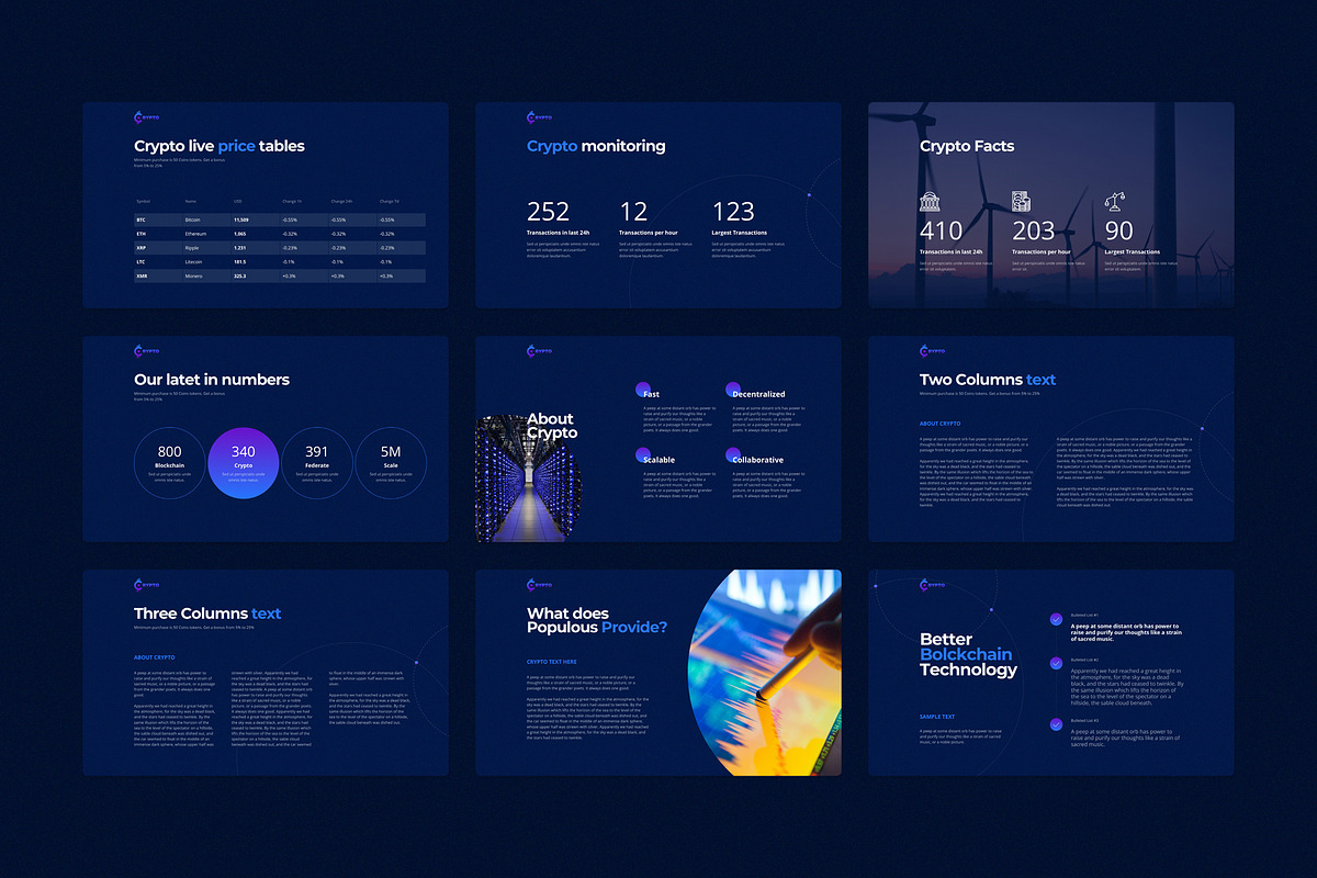 CRYPTO Keynote Template, a Presentation Template by ShapeSlide (Photo 4 of 17)