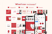 Valentines Day Instagram Templates, a Social Media Template by Estatik Designs (Thumbnail 6 of 8)