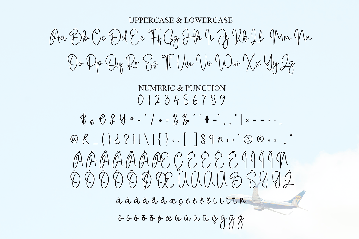 Airplane | Script Font, a Handwritten Font by Scratchones (Photo 7 of 9)