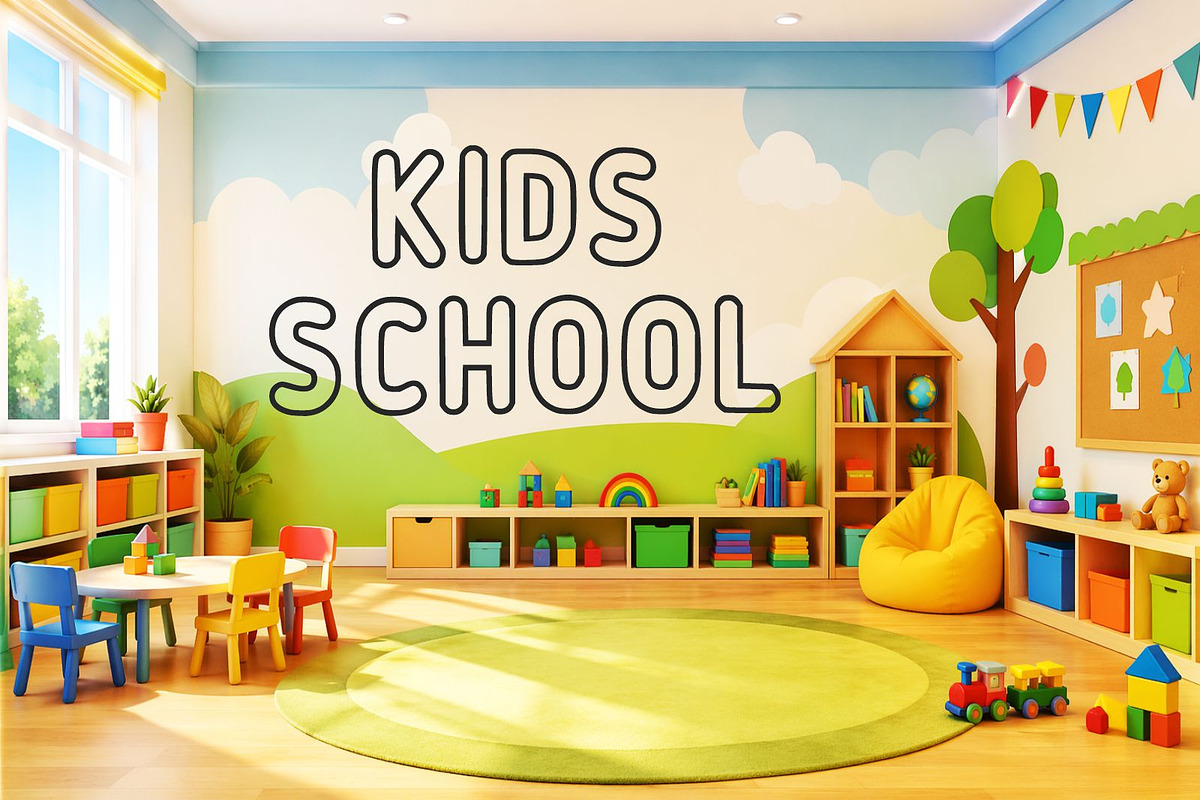 Comic Outline – Kids Outline Font, a Sans Serif Font by Fourteen Letter (Photo 2 of 6)