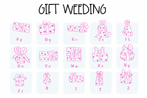 Gift Weeding Symbols Fonts