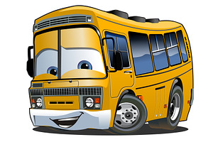 Cartoon School Bus