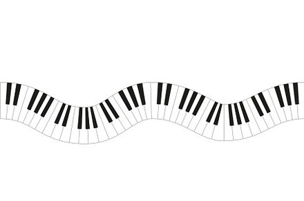 Wavy piano keys create a unique