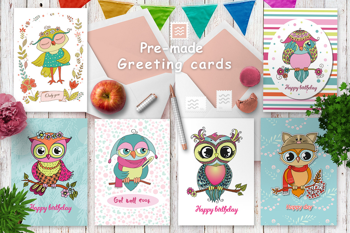 Cute owls, an Object Graphic by Maya Ivart (Photo 3 of 12)