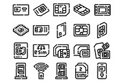 Sim card types and electronic sim, an Object Graphic by pikepicture (Thumbnail 2 of 3)