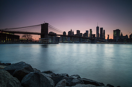 Sunset view from Dumbo location, an Architecture Photo by Andriy Photography