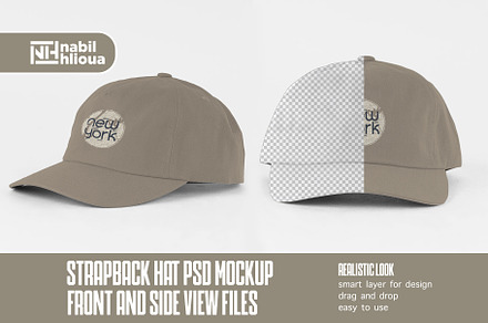 Strapback Hat mockup PSD Template, a Hat Mockup by NH graphic