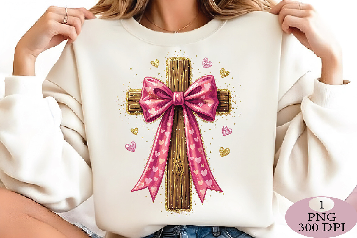 Preppy Jesus Valentine Cross Png, an Illustration by Daily.Designs (Photo 4 of 5)