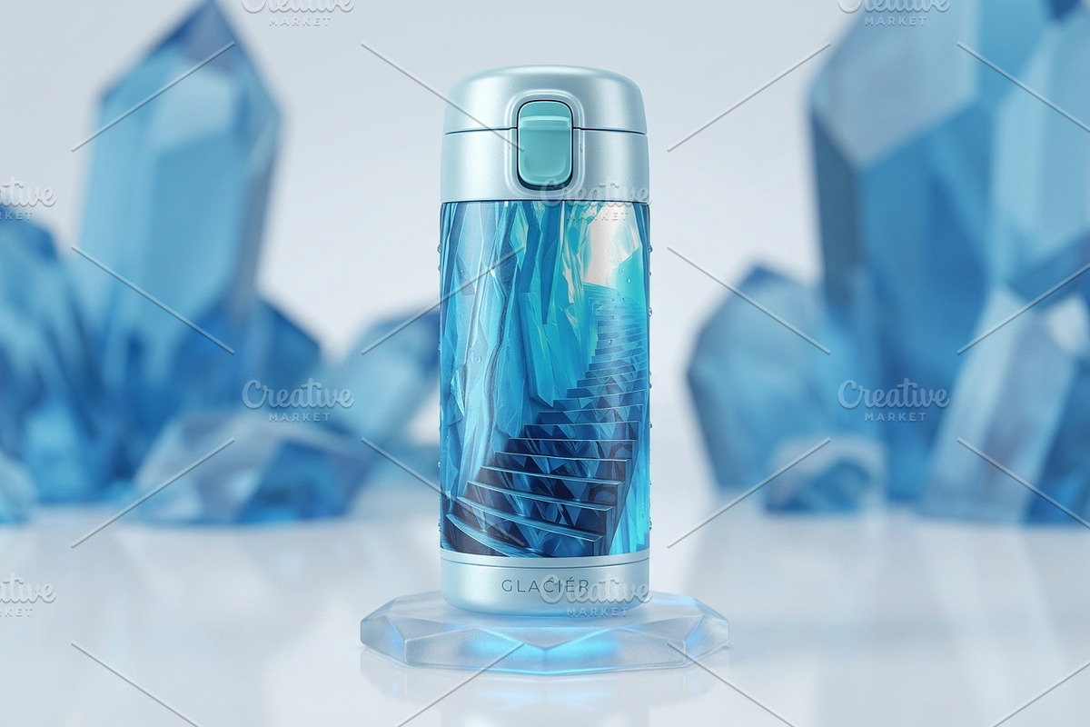 Ice Cave Stairs Blue Crystal Photo, a Background Graphic by Aura Canyon HQ (Photo 8 of 8)