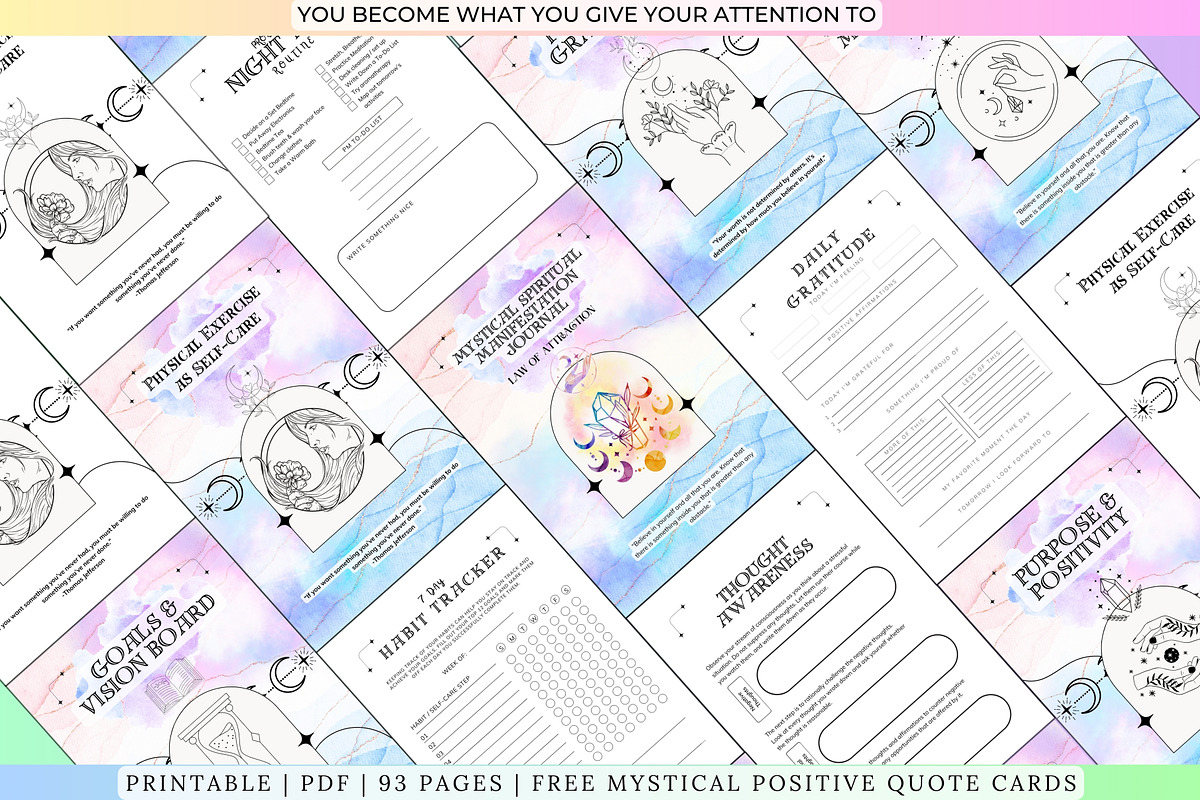 Manifestation And Gratitude Journal, a Stationery Template by Tas Creative Studio (Photo 2 of 10)
