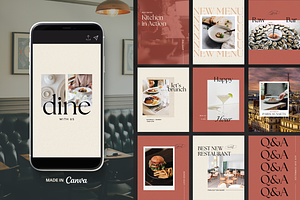 Restaurant Instagram Kit | Canva