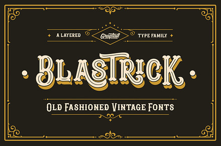 Blastrick, a Font by Graptail