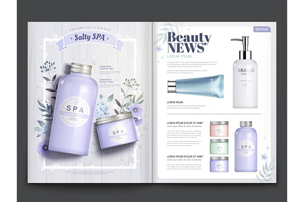 Cosmetic magazine template, a Magazine Template by TotallypicRF