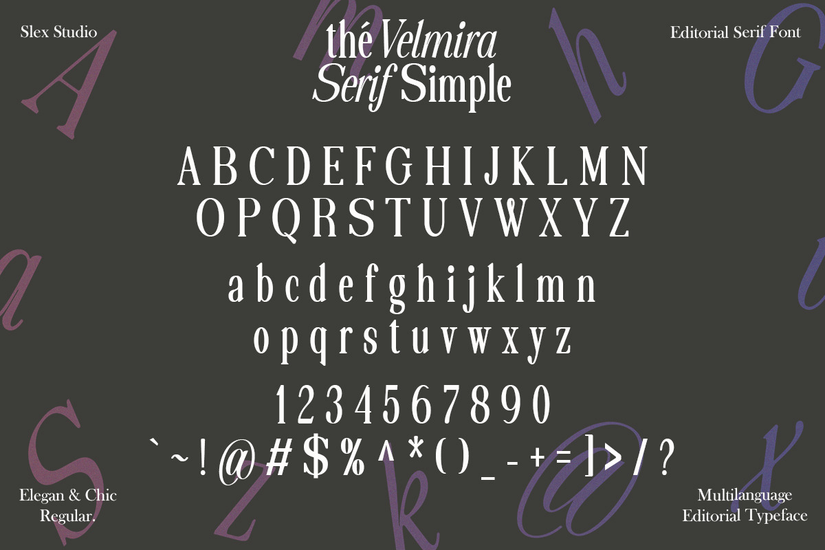 The Velmira Serif Simple, a Serif Font by Slex Studio (Photo 12 of 15)
