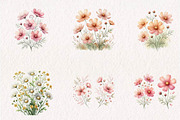 Pastel Wildflower Panels Clipart, a Seasonal Illustration by CreationArt (Thumbnail 4 of 7)