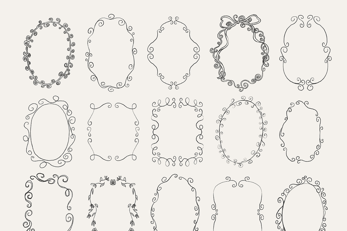 Hand-drawn Curly Frames Quirky Lines, a Decorative Illustration by SunnyAfternoons (Photo 12 of 23)