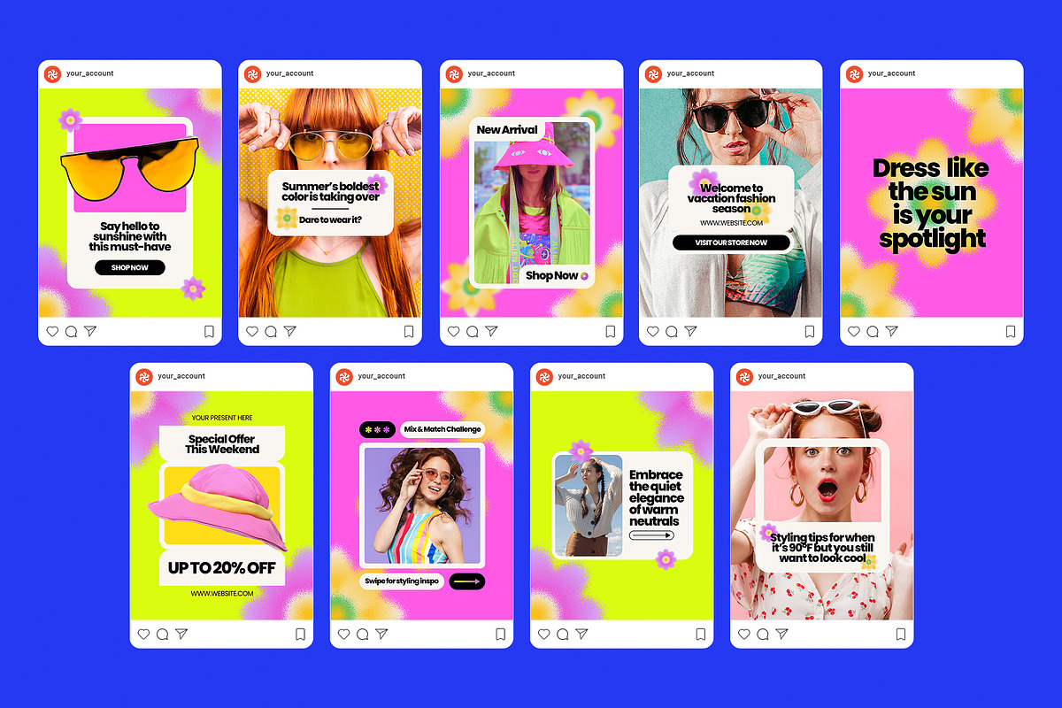 Summer Fashion Instagram Templates, a Social Media Template by Supanium Studio (Photo 4 of 5)