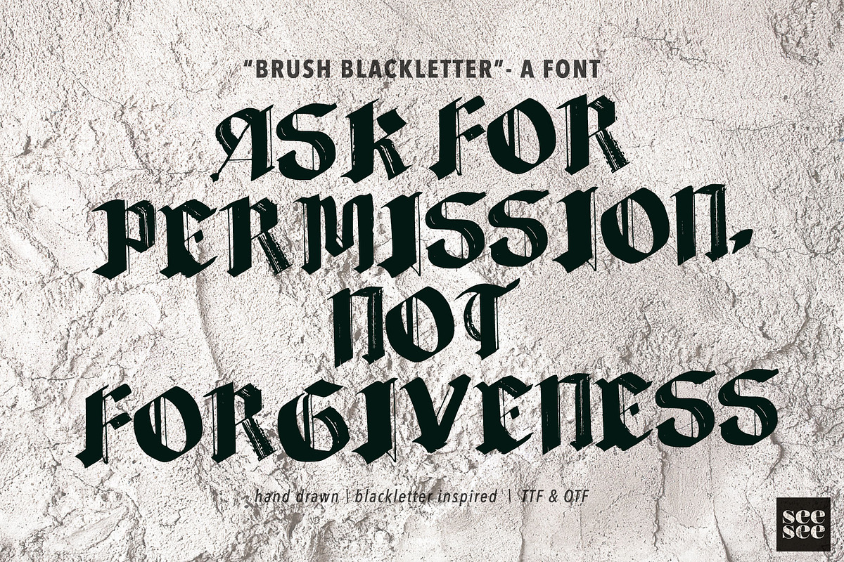 Brush Blackletter - Hand Drawn Font preview 7
