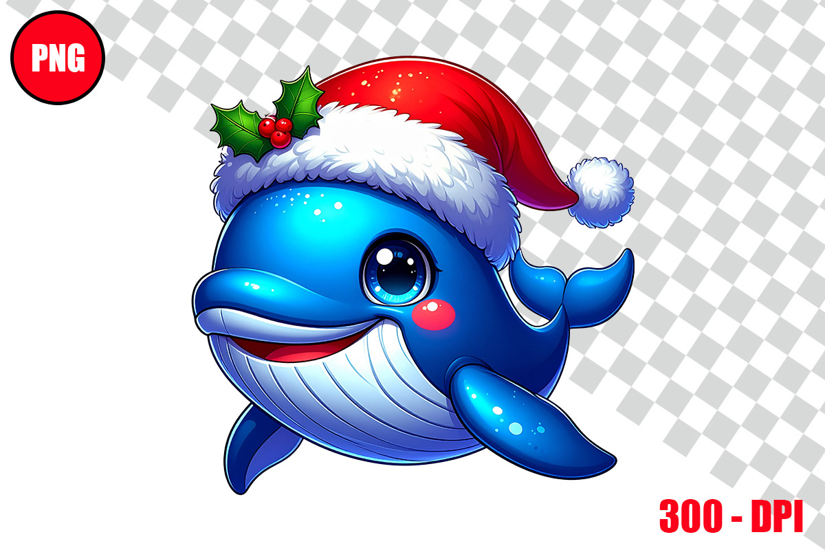 Christmas Whale Clipart Bundle Files, an Animal Illustration by taramija (Photo 21 of 26)