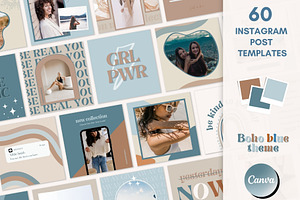 Instagram Post Templates Boho Canva