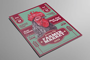 Rooster Art Farmers Market Flyer, a Flyer Template by ashenterprise (Thumbnail 2 of 3)