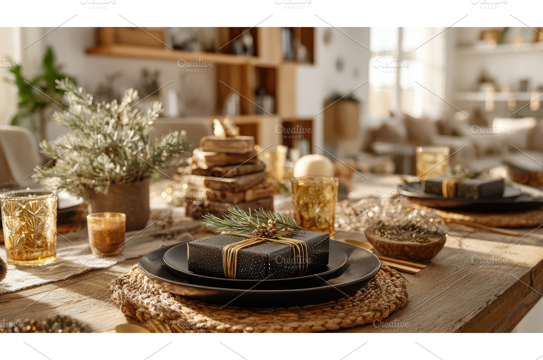Elegant Rustic Christmas Table, a Holiday Photo by Lermont51