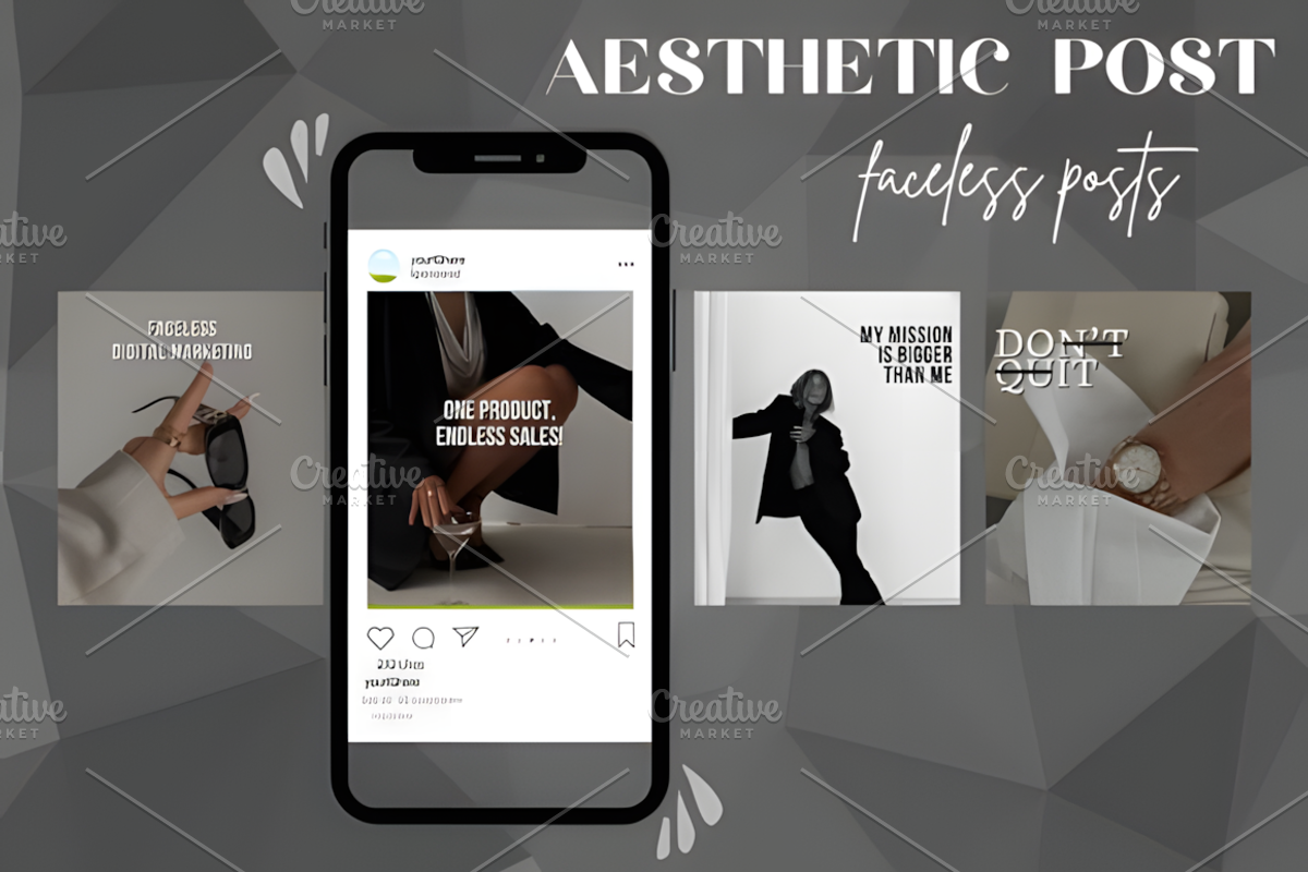 Aesthetic Instagram Post , Faceless, a Marketing Template by Coco Bloom (Photo 2 of 5)
