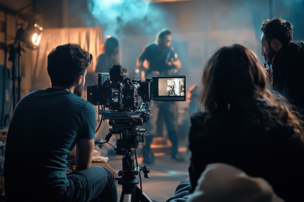 Behind the scenes of film production, a Photo by Iftikhar Alam