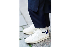 Casual suits paired with sneakers, a Beauty & Fashion Photo by Lermont51