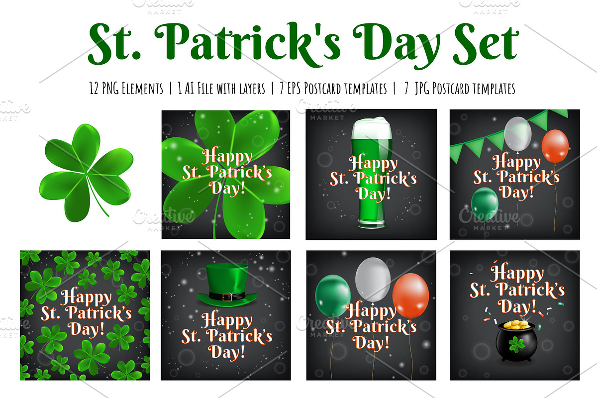 St. Patricks Day Vector Set, an Object Graphic by Nadiia Hanina (Photo 3 of 3)