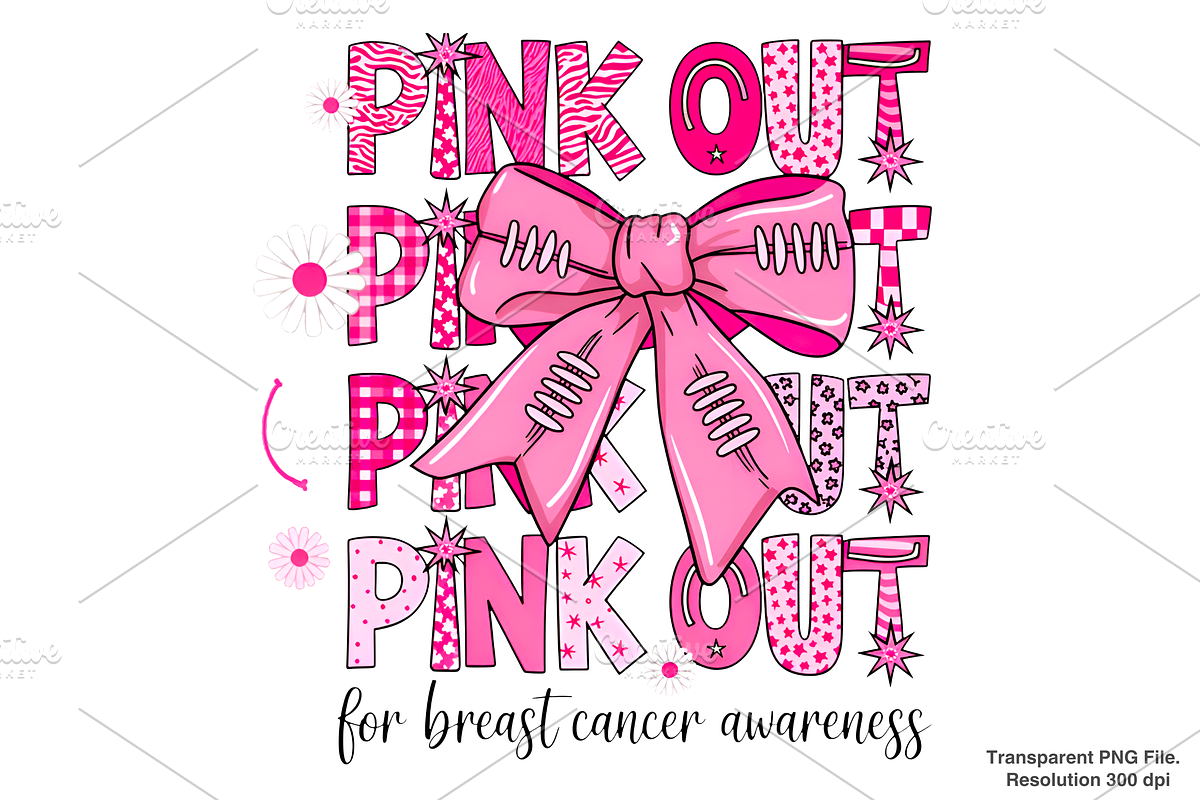 Football Pink Out, Breast Cancer PNG, a Graphic by Clipart Bloom (Photo 1 of 2)