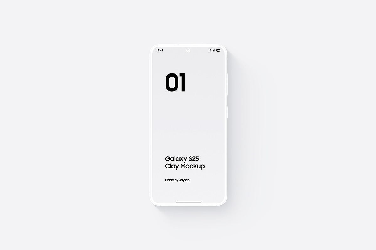 Galaxy S25 Clay Mockups Scenes, an Android Mockup by Asylab (Photo 10 of 58)