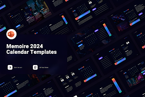 Memoire Calendar PowerPoint Template, a Presentation Template by Ink Gallery